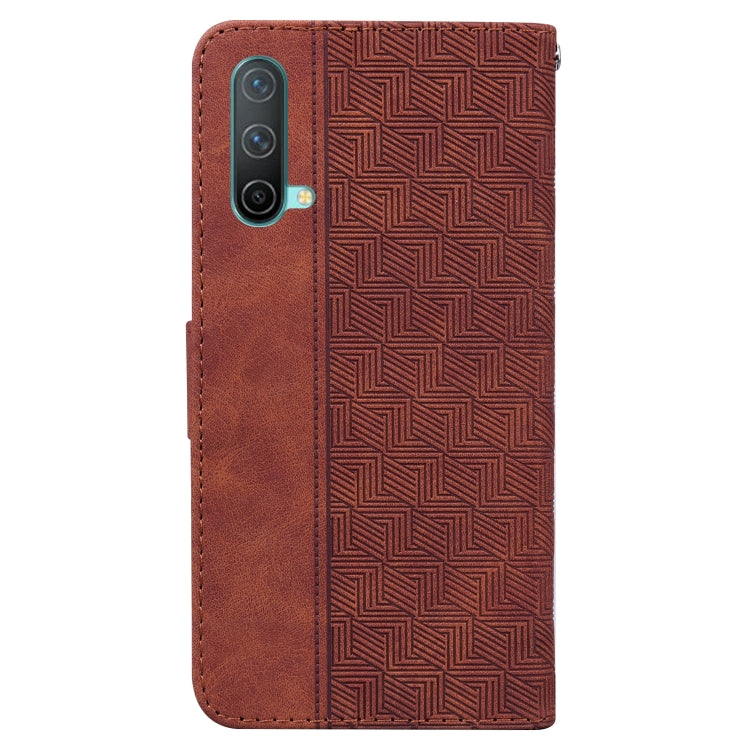 For OnePlus Nord CE 5G Geometric Embossed Leather Phone Case