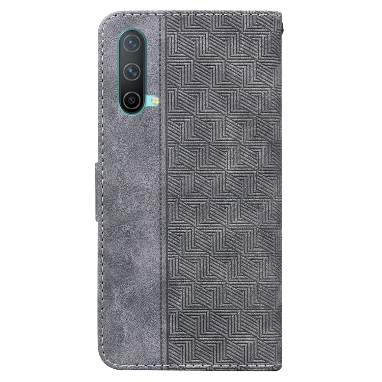 For OnePlus Nord CE 5G Geometric Embossed Leather Phone Case
