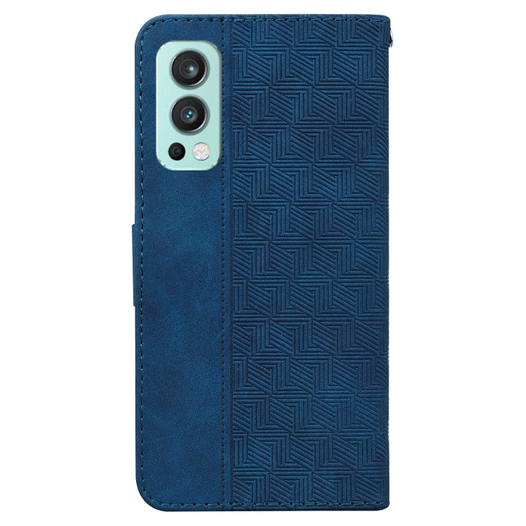 For OnePlus Nord 2 5G Geometric Embossed Leather Phone Case