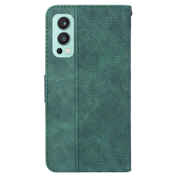For OnePlus Nord 2 5G Geometric Embossed Leather Phone Case