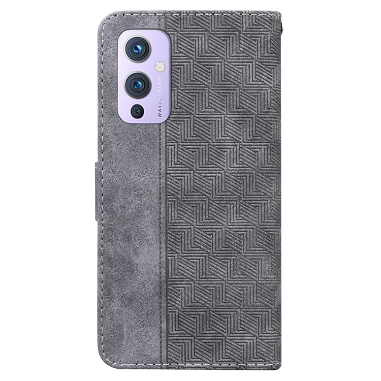 For OnePlus 9 Geometric Embossed Leather Phone Case