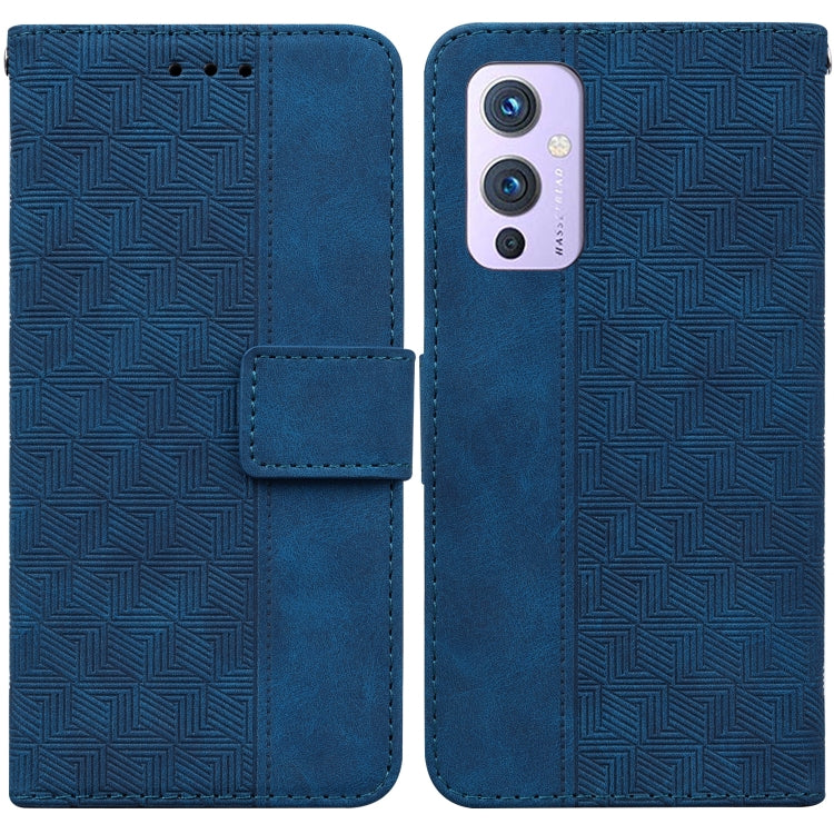For OnePlus 9 Geometric Embossed Leather Phone Case