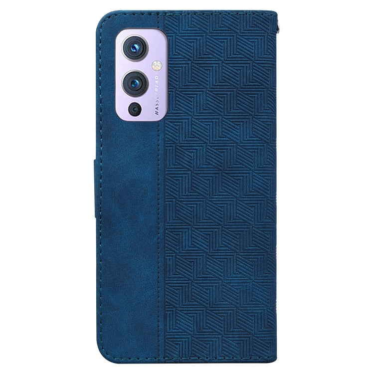 For OnePlus 9 Geometric Embossed Leather Phone Case