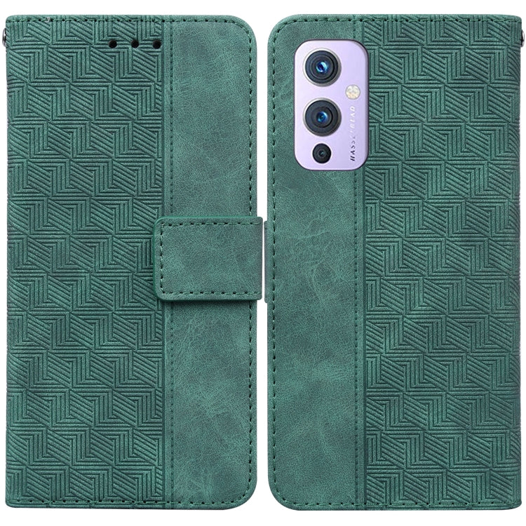 For OnePlus 9 Geometric Embossed Leather Phone Case