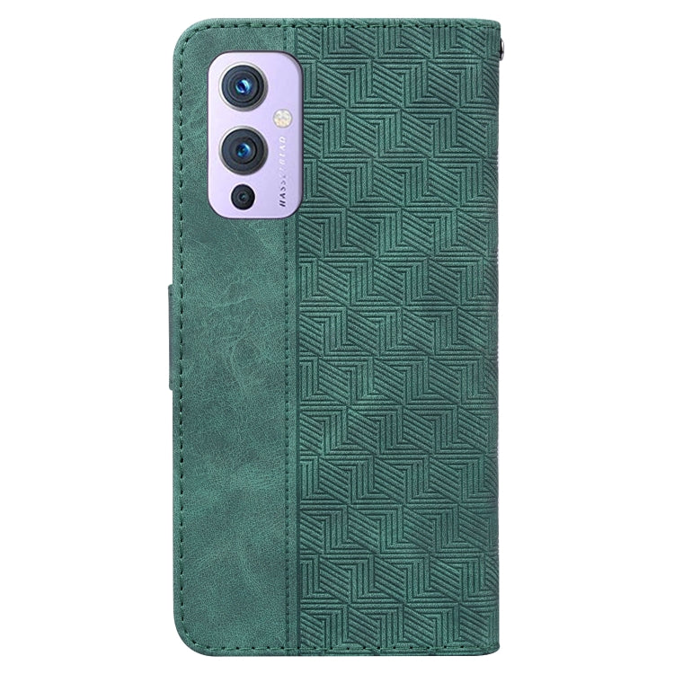 For OnePlus 9 Geometric Embossed Leather Phone Case