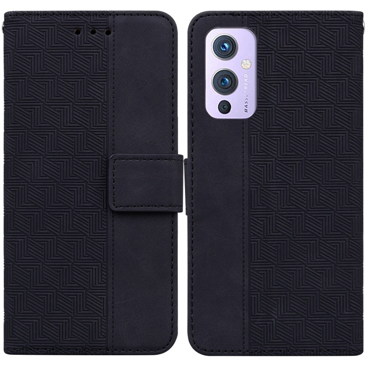 For OnePlus 9 Geometric Embossed Leather Phone Case