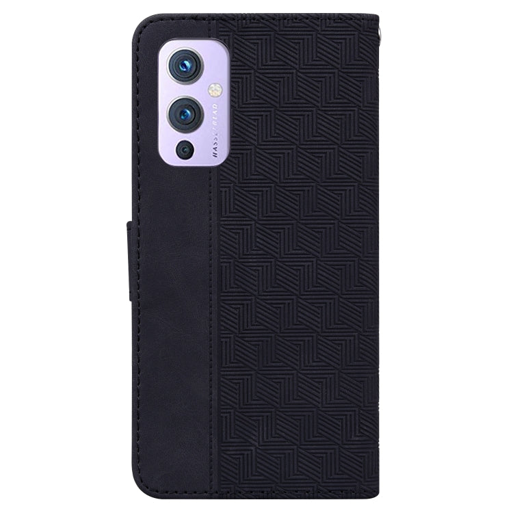 For OnePlus 9 Geometric Embossed Leather Phone Case