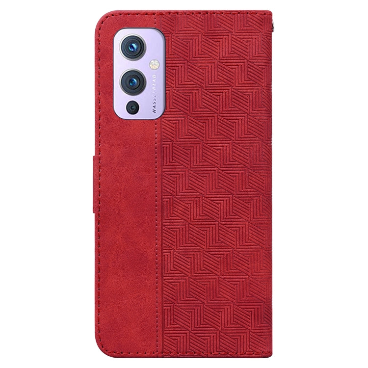For OnePlus 9 Geometric Embossed Leather Phone Case