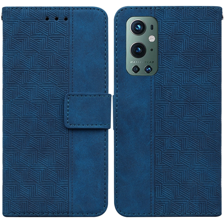 For OnePlus 9 Pro Geometric Embossed Leather Phone Case