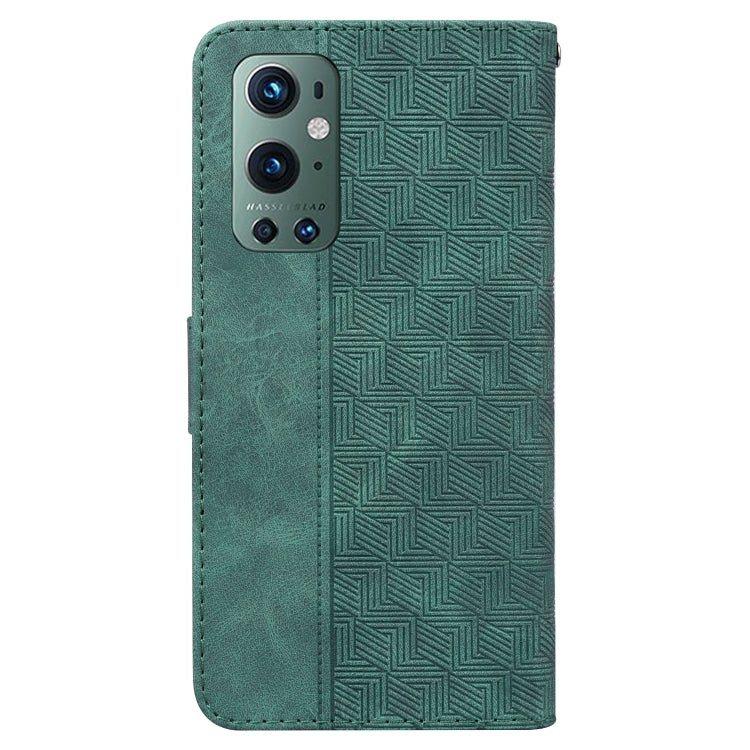 For OnePlus 9 Pro Geometric Embossed Leather Phone Case