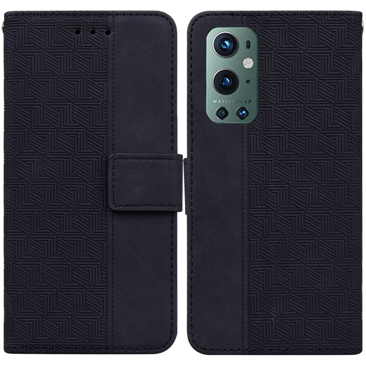 For OnePlus 9 Pro Geometric Embossed Leather Phone Case