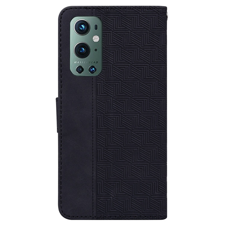 For OnePlus 9 Pro Geometric Embossed Leather Phone Case