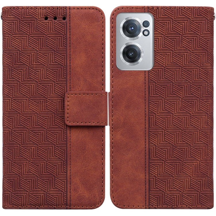 For OnePlus Nord CE 2 5G Geometric Embossed Leather Phone Case