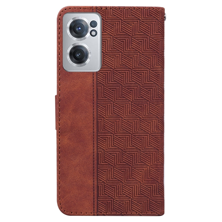 For OnePlus Nord CE 2 5G Geometric Embossed Leather Phone Case