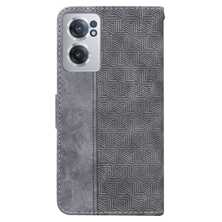 For OnePlus Nord CE 2 5G Geometric Embossed Leather Phone Case