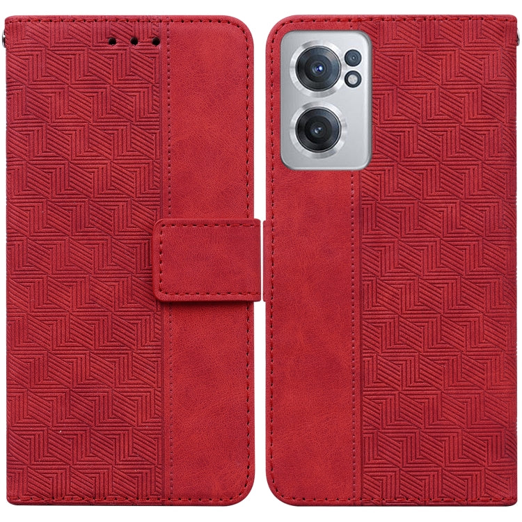 For OnePlus Nord CE 2 5G Geometric Embossed Leather Phone Case
