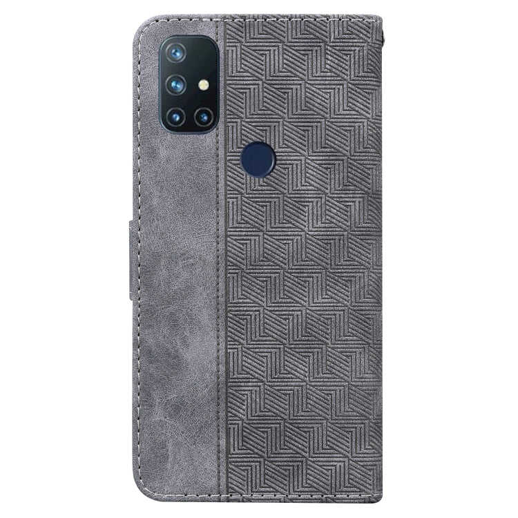 For OnePlus Nord N10 5G Geometric Embossed Leather Phone Case