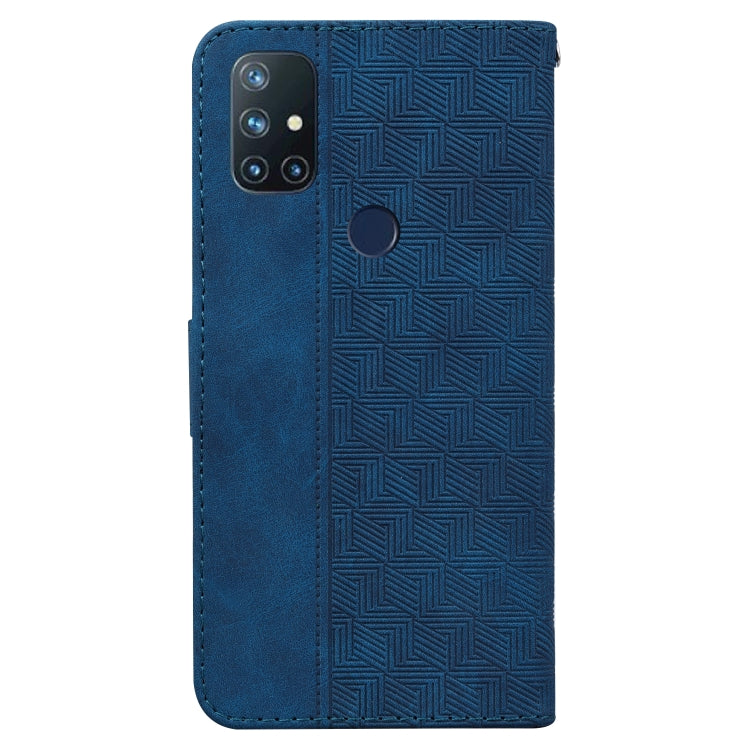 For OnePlus Nord N10 5G Geometric Embossed Leather Phone Case