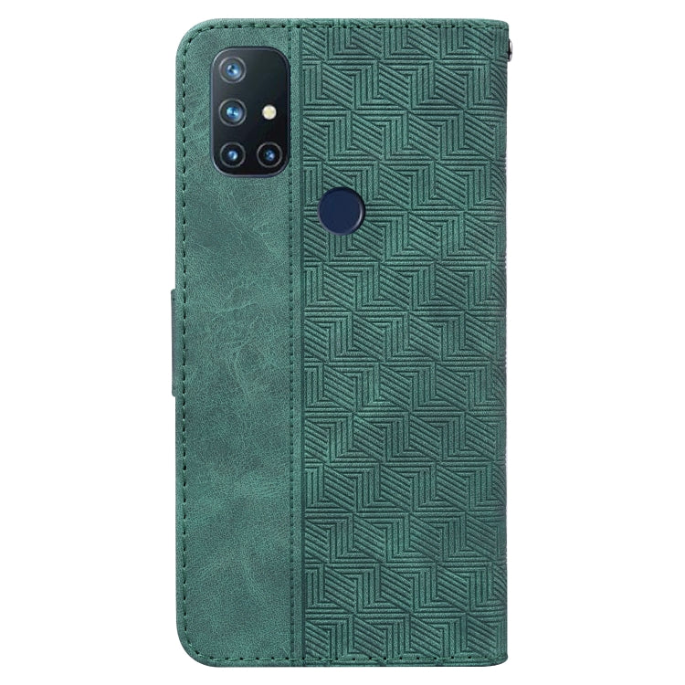 For OnePlus Nord N10 5G Geometric Embossed Leather Phone Case