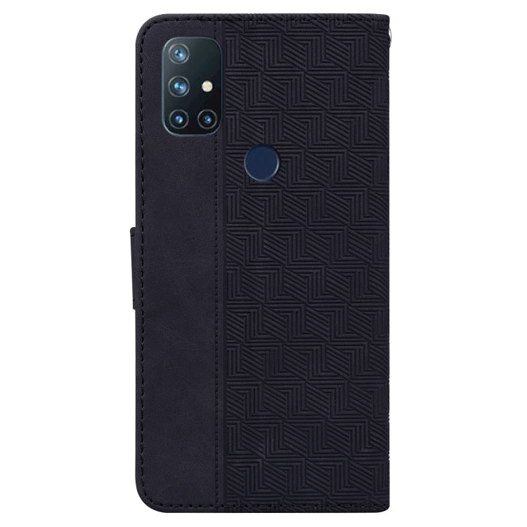 For OnePlus Nord N10 5G Geometric Embossed Leather Phone Case