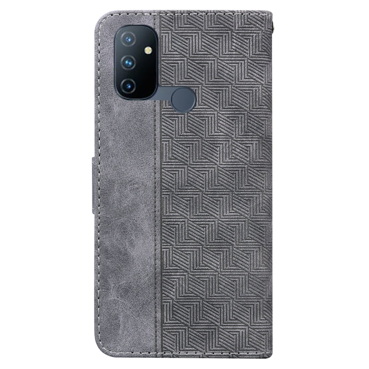 For OnePlus Nord N100 Geometric Embossed Leather Phone Case