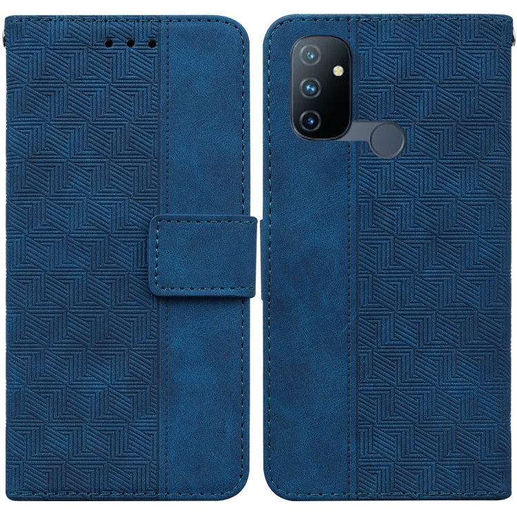 For OnePlus Nord N100 Geometric Embossed Leather Phone Case