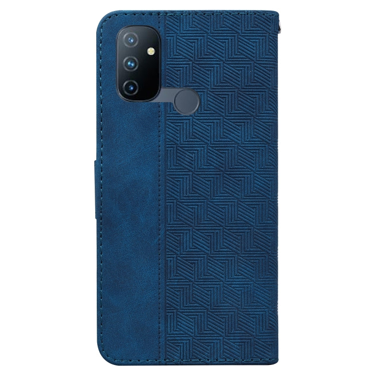 For OnePlus Nord N100 Geometric Embossed Leather Phone Case