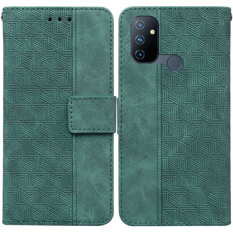 For OnePlus Nord N100 Geometric Embossed Leather Phone Case