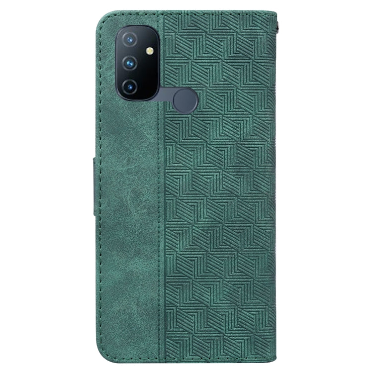 For OnePlus Nord N100 Geometric Embossed Leather Phone Case