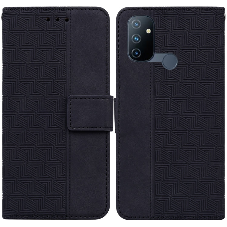 For OnePlus Nord N100 Geometric Embossed Leather Phone Case