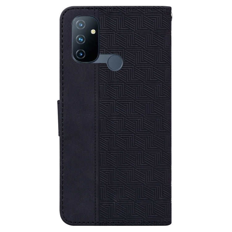 For OnePlus Nord N100 Geometric Embossed Leather Phone Case