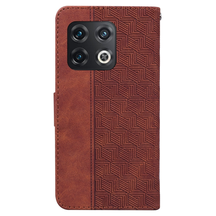 For OnePlus 10 Pro 5G Geometric Embossed Leather Phone Case