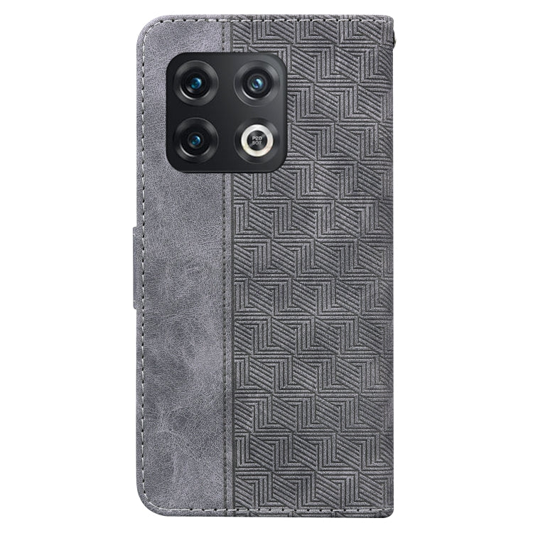 For OnePlus 10 Pro 5G Geometric Embossed Leather Phone Case