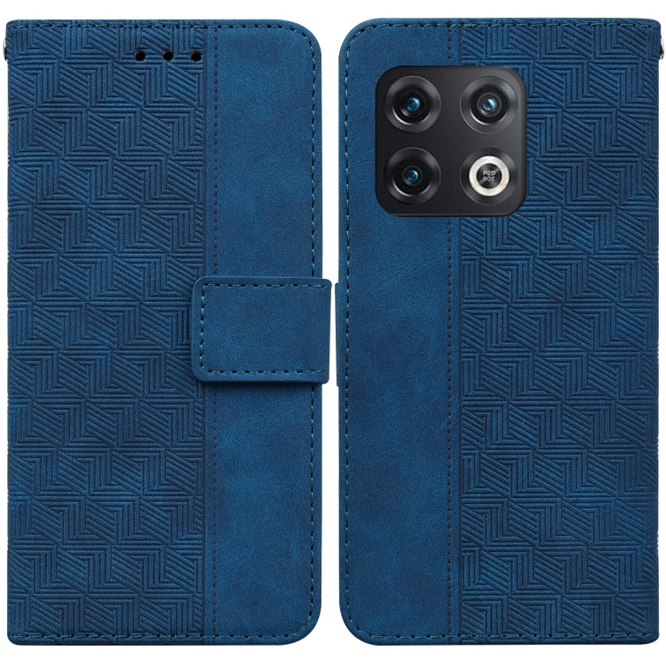 For OnePlus 10 Pro 5G Geometric Embossed Leather Phone Case