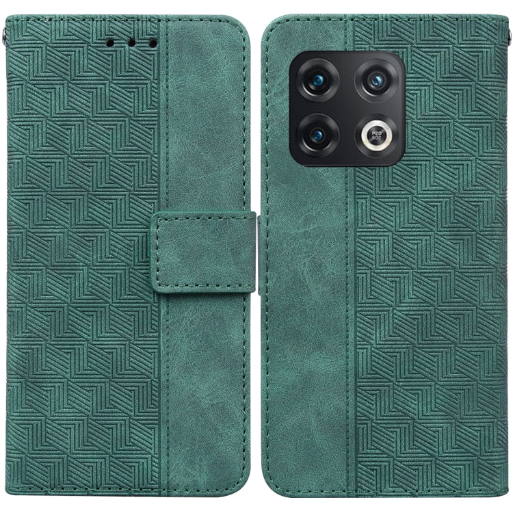 For OnePlus 10 Pro 5G Geometric Embossed Leather Phone Case