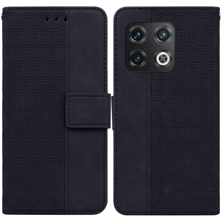 For OnePlus 10 Pro 5G Geometric Embossed Leather Phone Case