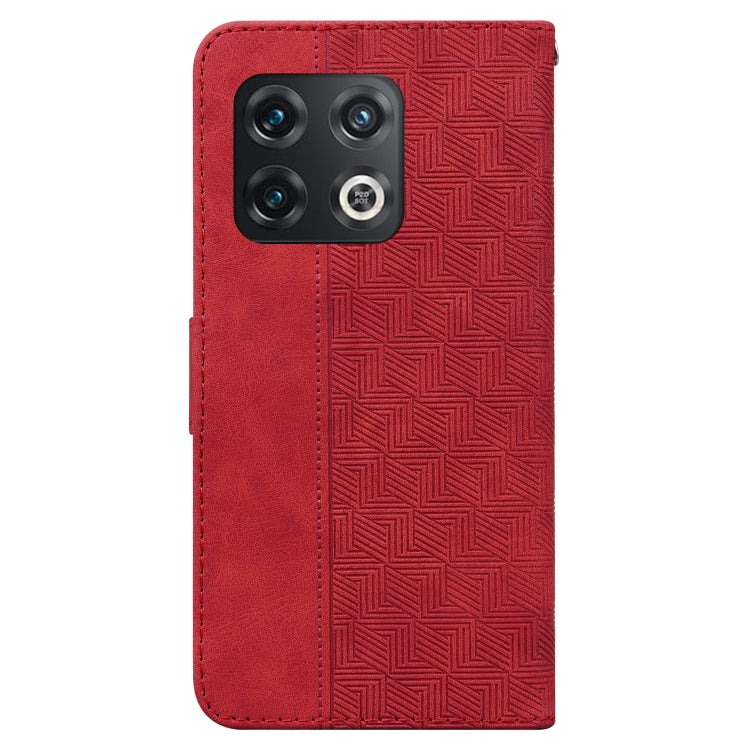 For OnePlus 10 Pro 5G Geometric Embossed Leather Phone Case