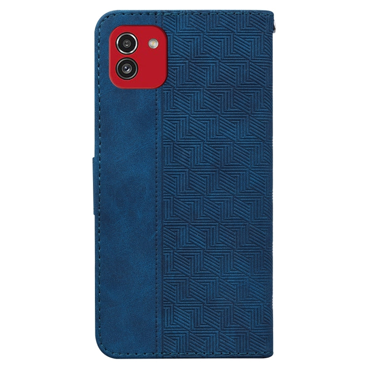 For Samsung Galaxy A03 164mm Geometric Embossed Leather Phone Case