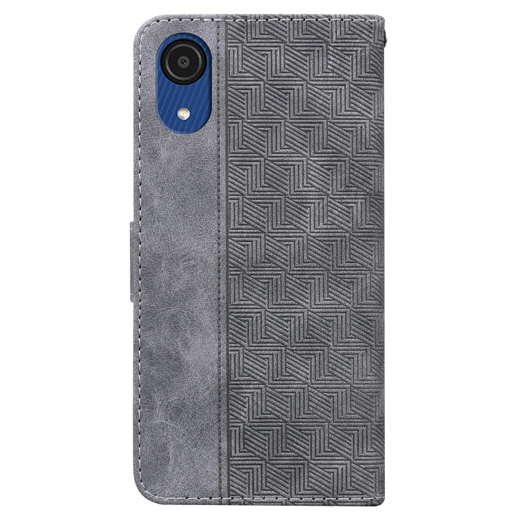 For Samsung Galaxy A03 Core Geometric Embossed Leather Phone Case
