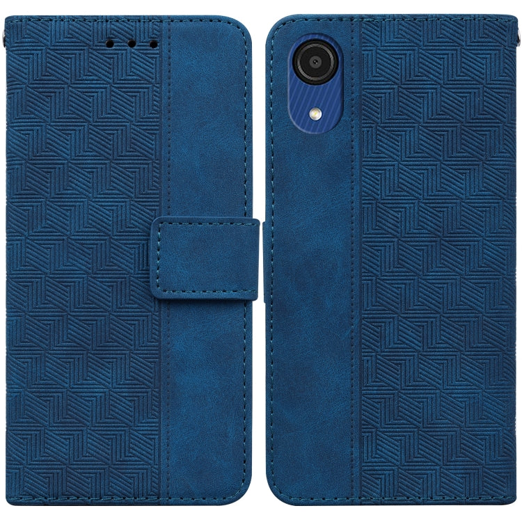 For Samsung Galaxy A03 Core Geometric Embossed Leather Phone Case
