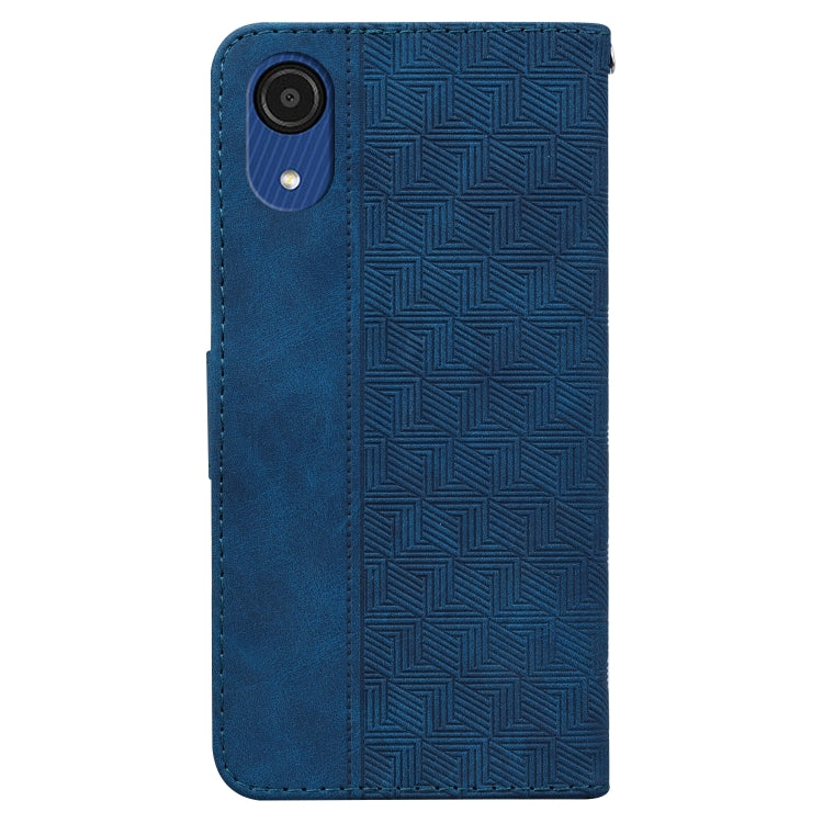 For Samsung Galaxy A03 Core Geometric Embossed Leather Phone Case