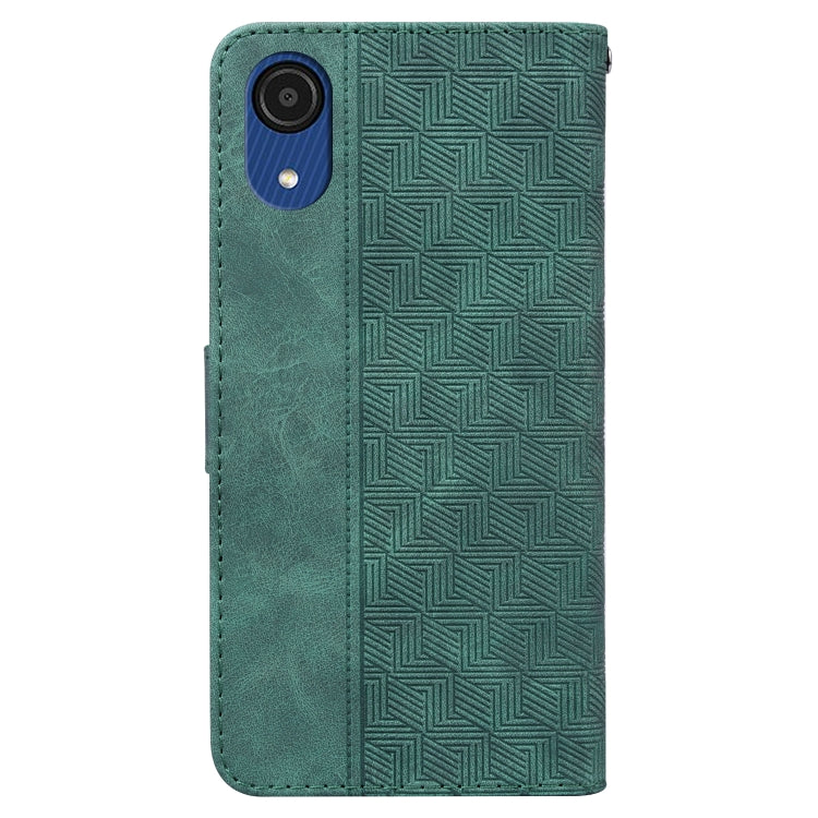 For Samsung Galaxy A03 Core Geometric Embossed Leather Phone Case