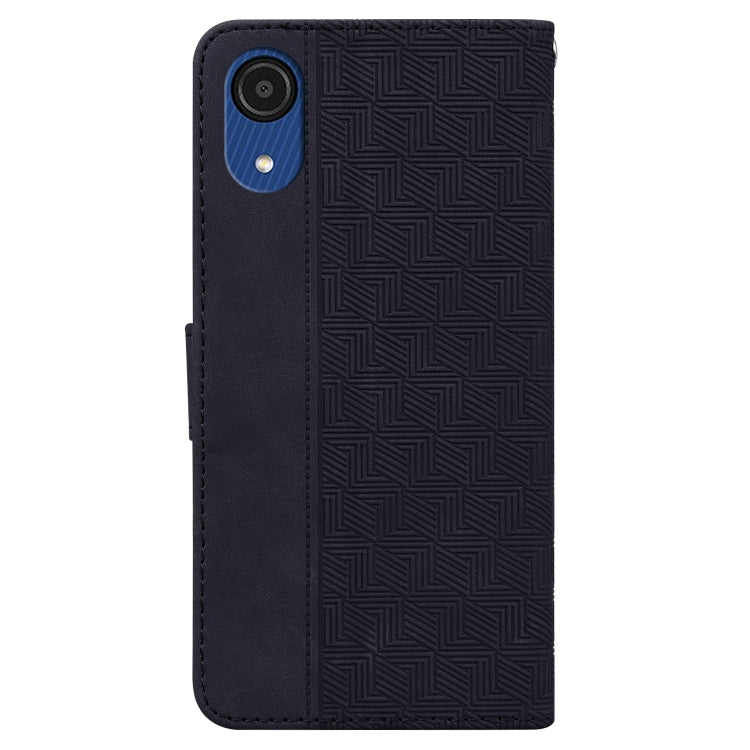 For Samsung Galaxy A03 Core Geometric Embossed Leather Phone Case