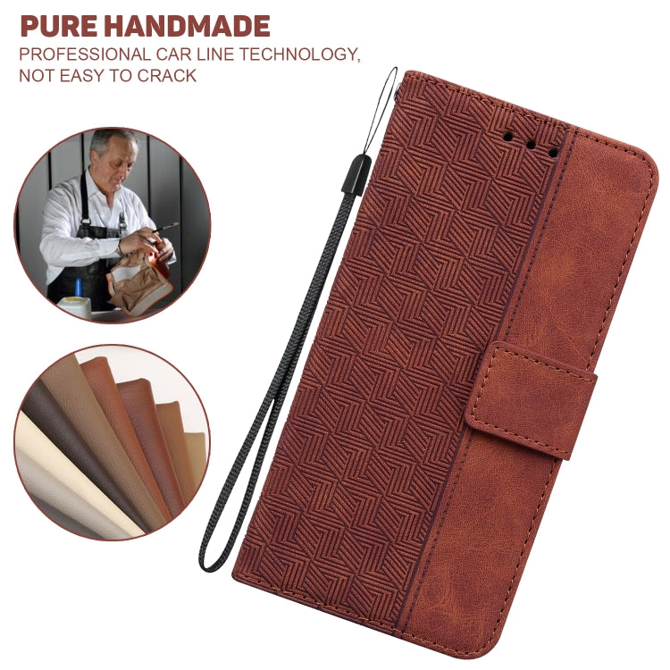 For Samsung Galaxy A10 / M10 Geometric Embossed Leather Phone Case