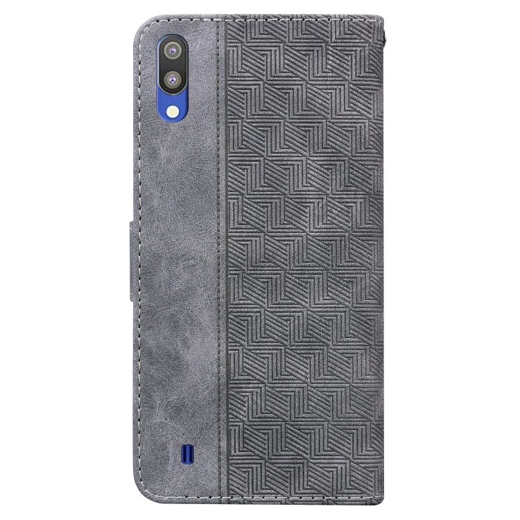 For Samsung Galaxy A10 / M10 Geometric Embossed Leather Phone Case