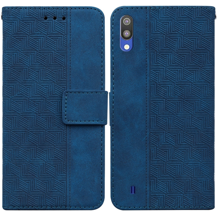 For Samsung Galaxy A10 / M10 Geometric Embossed Leather Phone Case