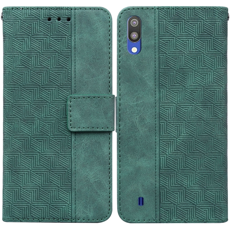 For Samsung Galaxy A10 / M10 Geometric Embossed Leather Phone Case