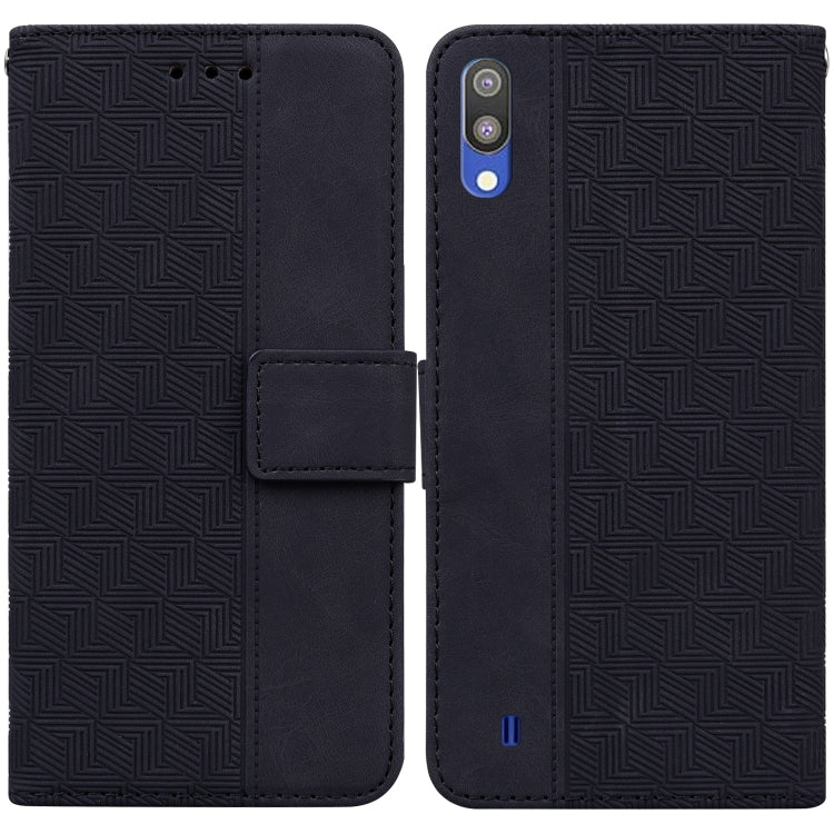 For Samsung Galaxy A10 / M10 Geometric Embossed Leather Phone Case