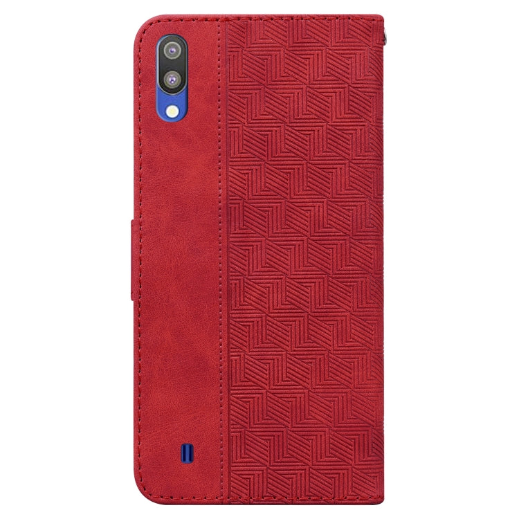 For Samsung Galaxy A10 / M10 Geometric Embossed Leather Phone Case