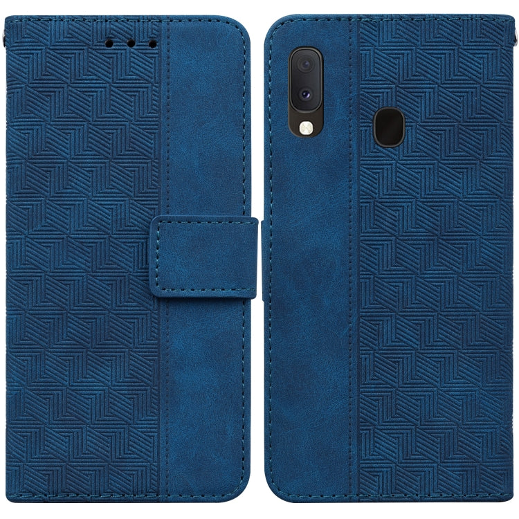 For Samsung Galaxy A10e / A20e Geometric Embossed Leather Phone Case